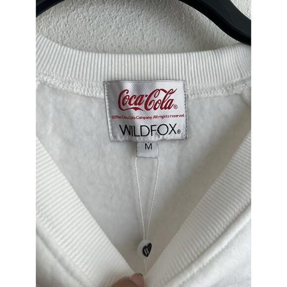NEW Wildfox X Coca-Cola Sparkling Holidays Sweatshirt Oversized Medium - Picture 4 of 8